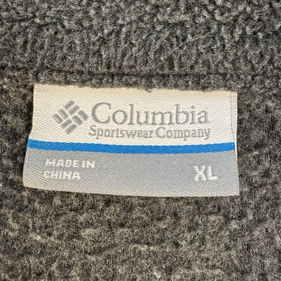 Columbia Men’s XL Gray Fleece Vest Full Zip Sleeveless Outdoor Hiking Jacket - Picture 4 of 8